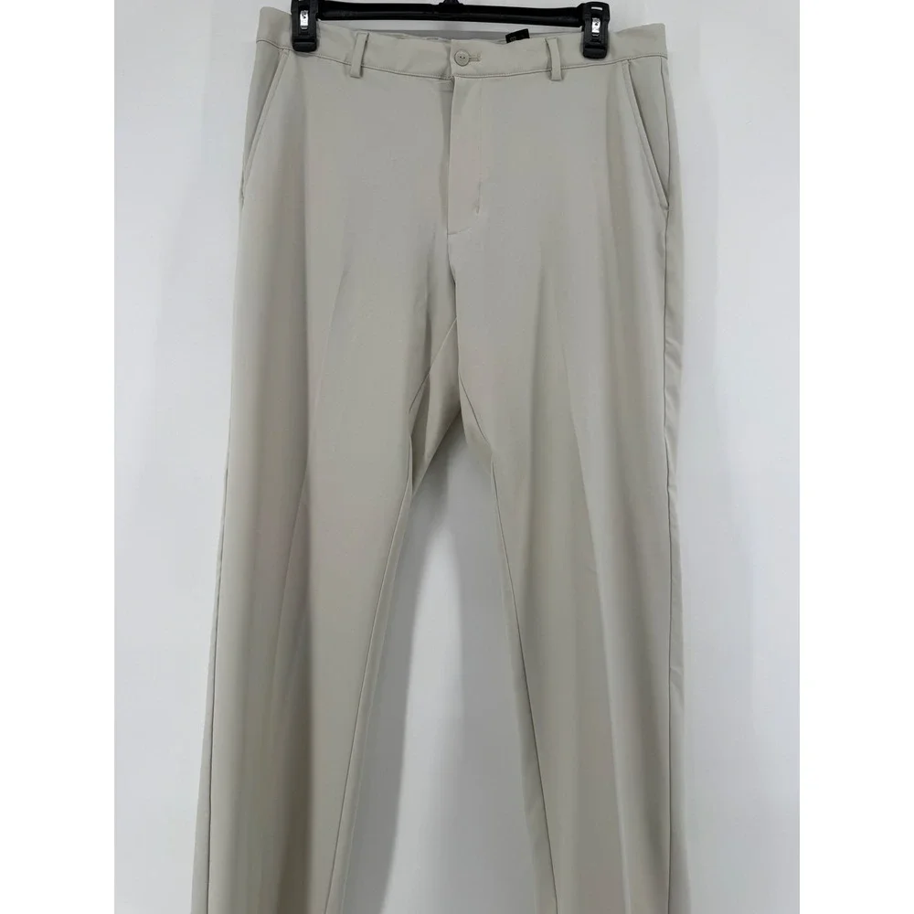 Greg Norman Golf Pants Men 36x32 Classic‎ Stretch Performance Beige Straight